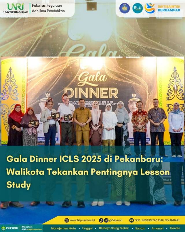 Gala Dinner the 16th ICLS di Pekanbaru: Walikota Tekankan Pentingnya Lesson Study