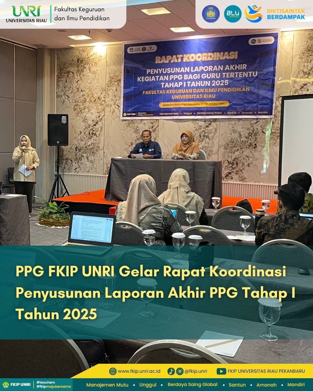 PPG FKIP UNRI Gelar Rapat Koordinasi Penyusunan Laporan Akhir PPG Tahap I Tahun 2025