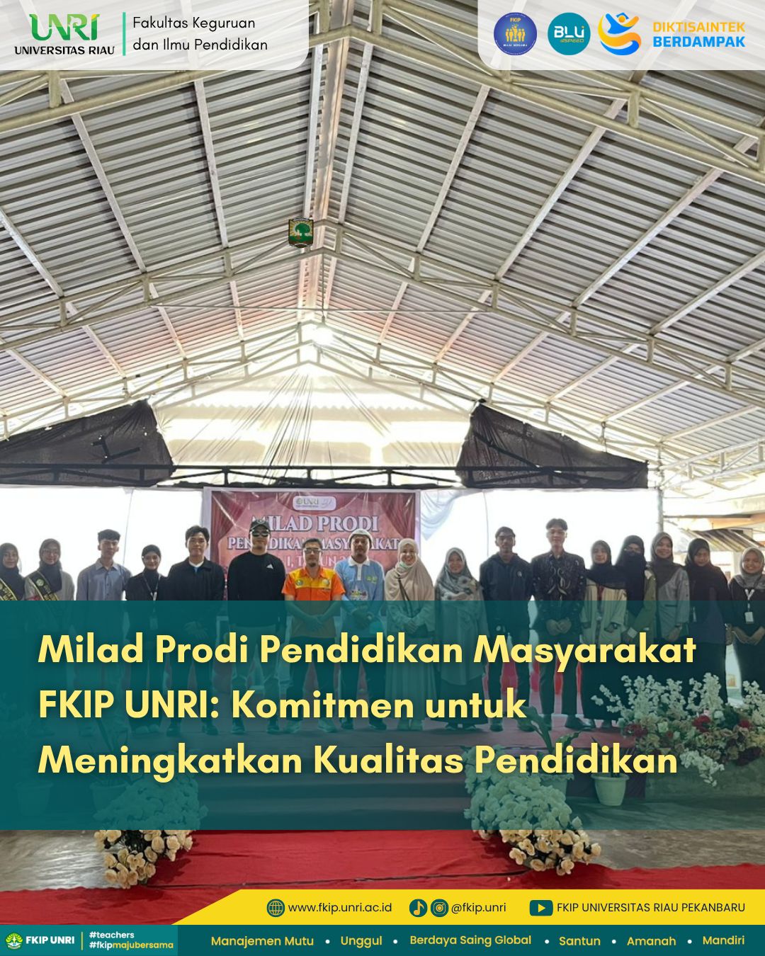 Milad Prodi Pendidikan Masyarakat FKIP UNRI: Komitmen untuk Meningkatkan Kualitas Pendidikan
