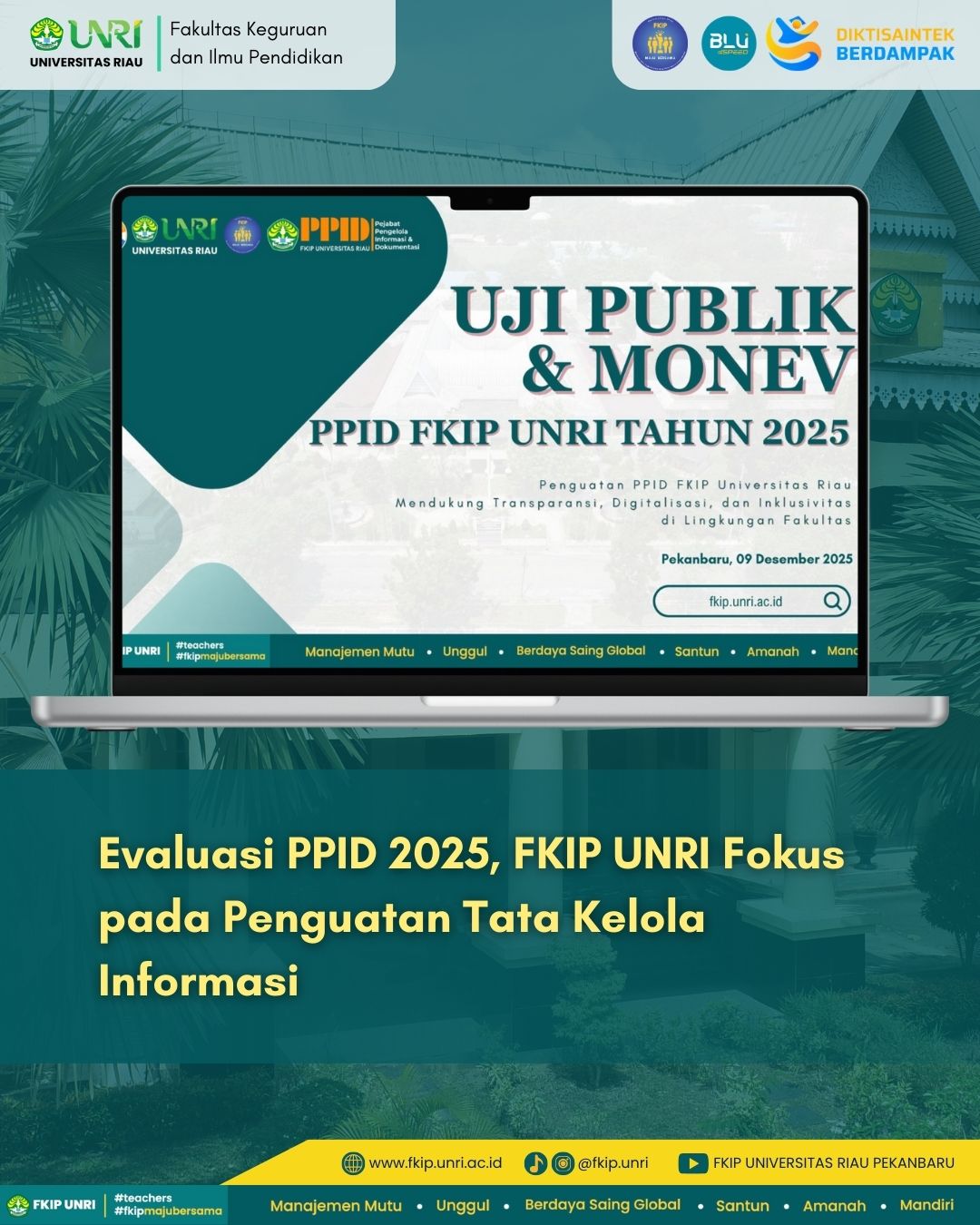 Evaluasi PPID 2025, FKIP UNRI Fokus pada Penguatan Tata Kelola Informasi