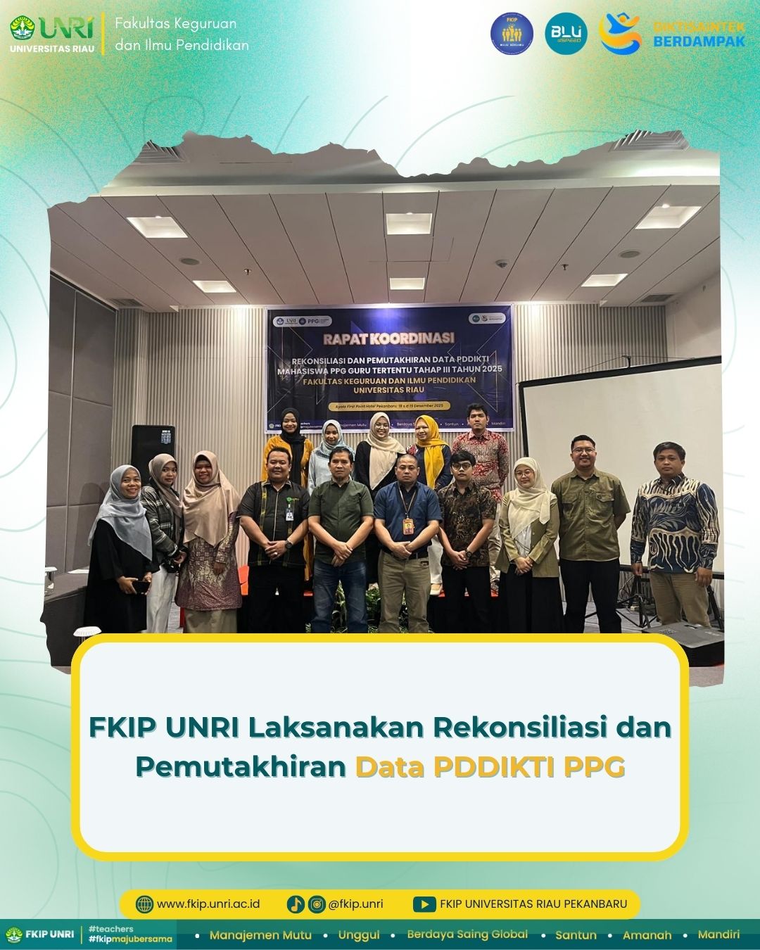 FKIP UNRI Conducts Reconciliation and Updating of PDDIKTI Data for PPG Program