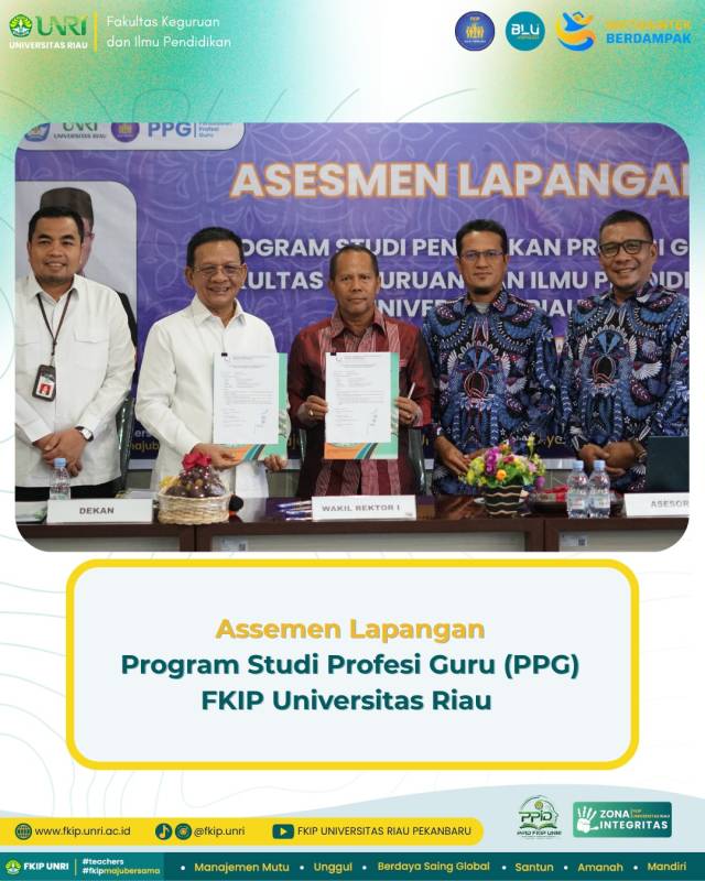 Asesmen Lapangan Program Profesi Guru (PPG) FKIP Universitas Riau Tahun 2026