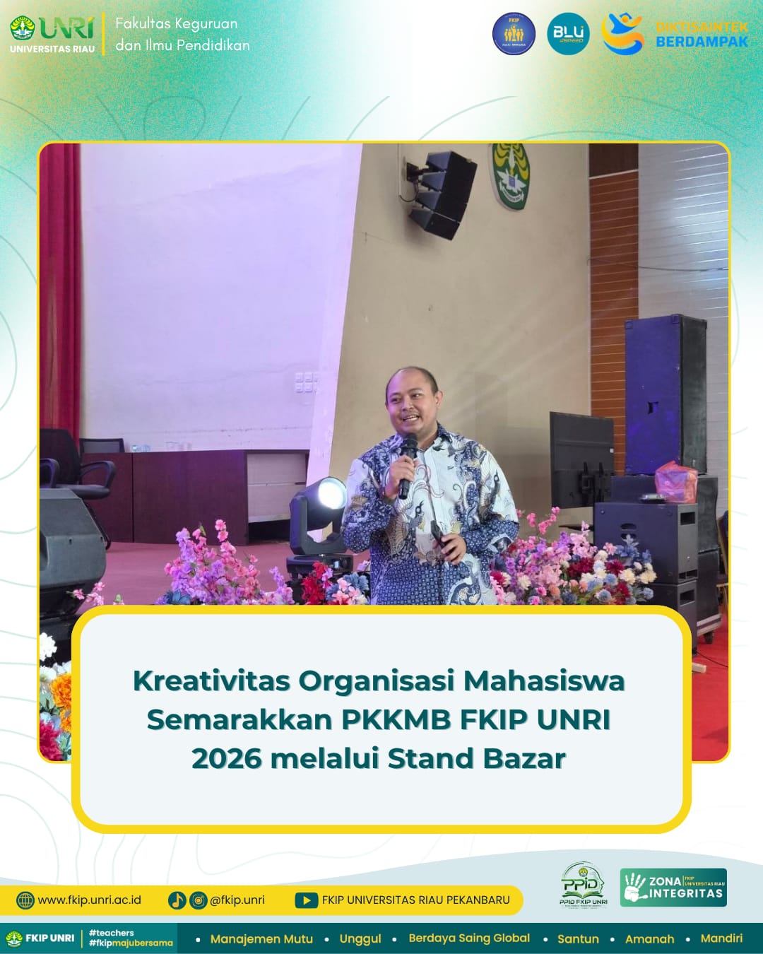 Kreativitas Organisasi Mahasiswa Semarakkan PKKMB FKIP UNRI 2026 melalui Stand Bazar