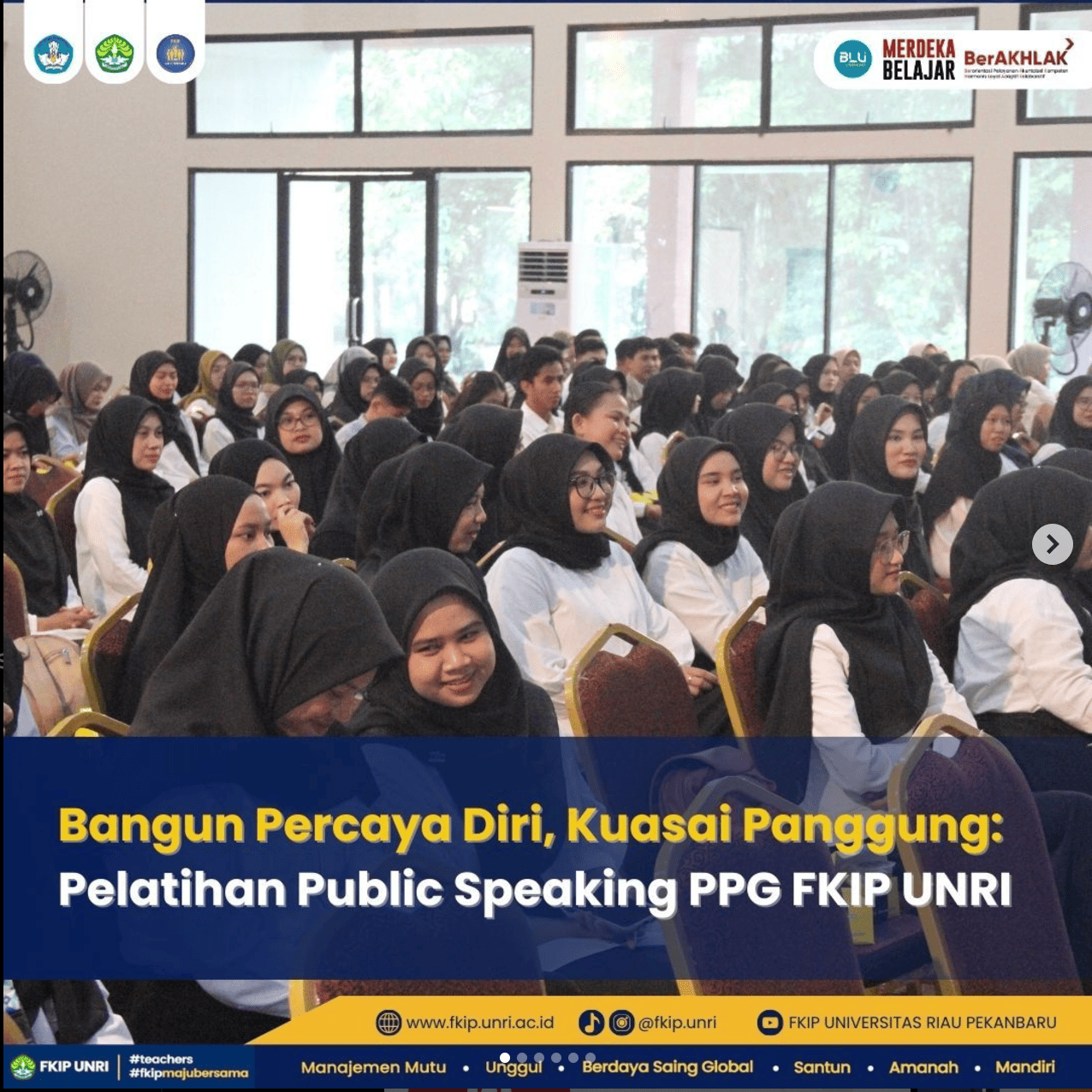 Bangun Percaya Diri, Kuasai Panggung: Pelatihan Public Speaking PPG FKIP UNRI