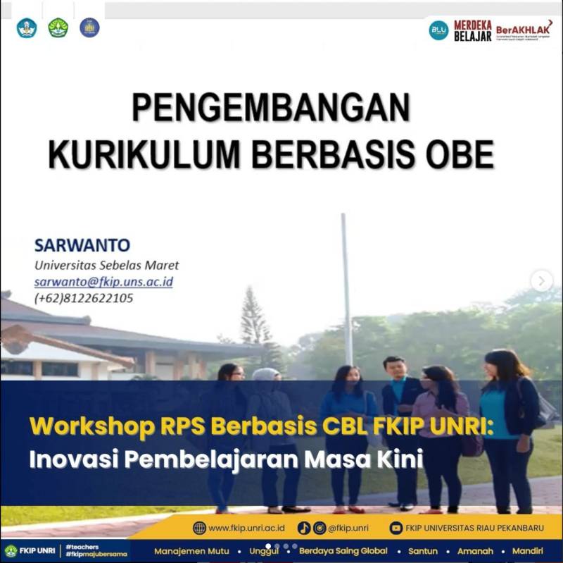 Workshop RPS Berbasis CBL FKIP UNRI: Inovasi Pembelajaran Masa Kini