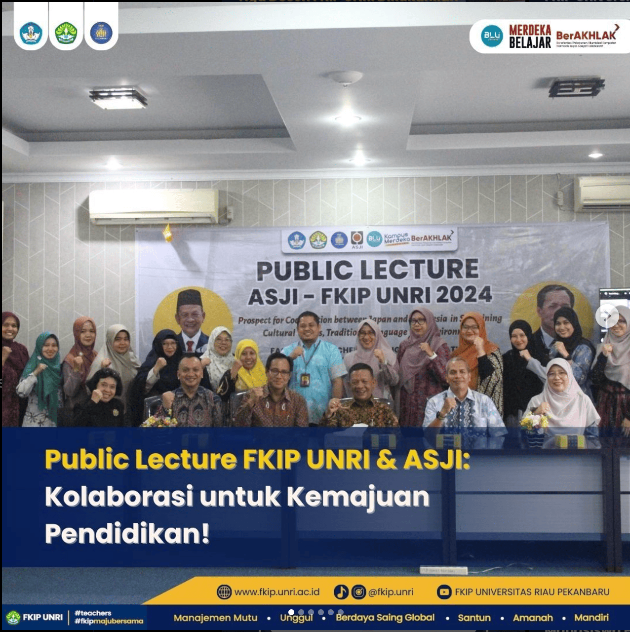 Public Lecture FKIP UNRI & ASJI: Kolaborasi untuk Kemajuan Pendidikan!