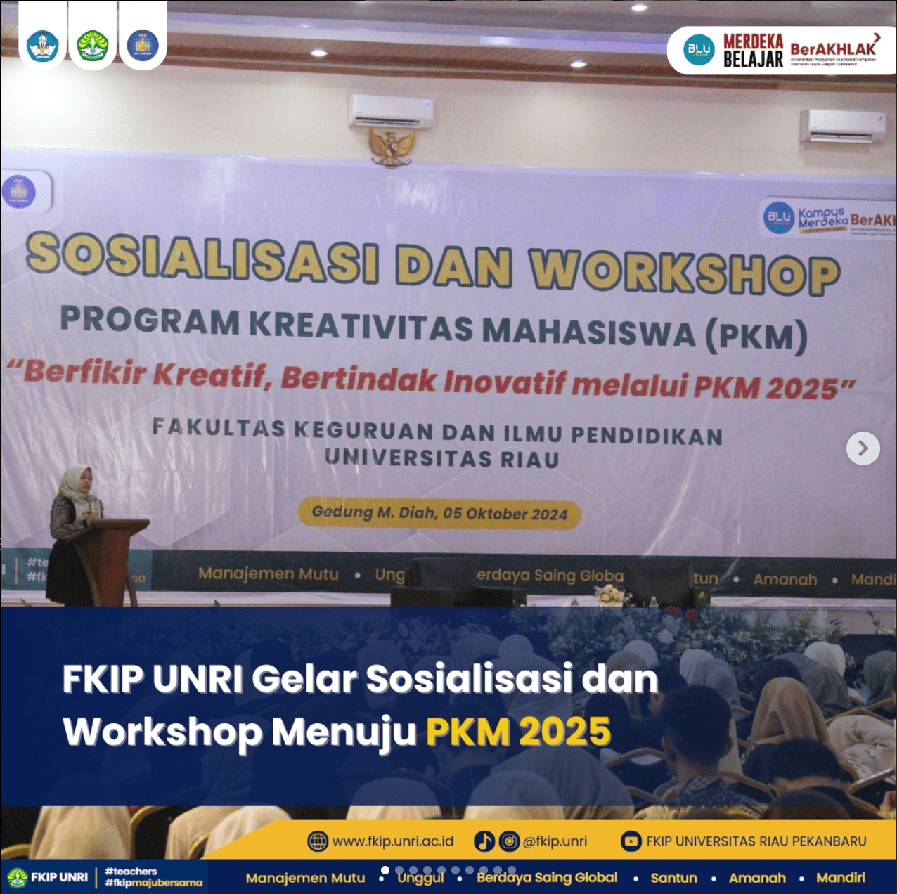 FKIP UNRI Gelar Sosialisasi dan Workshop Menuju PKM 2025