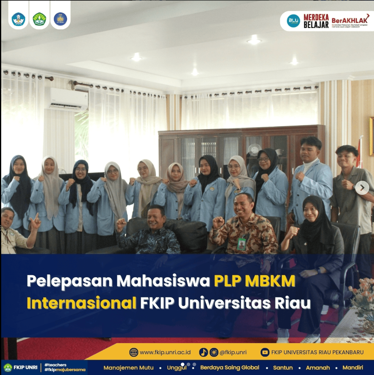 Pelepasan Mahasiswa PLP MBKM Internasional FKIP Universitas Riau
