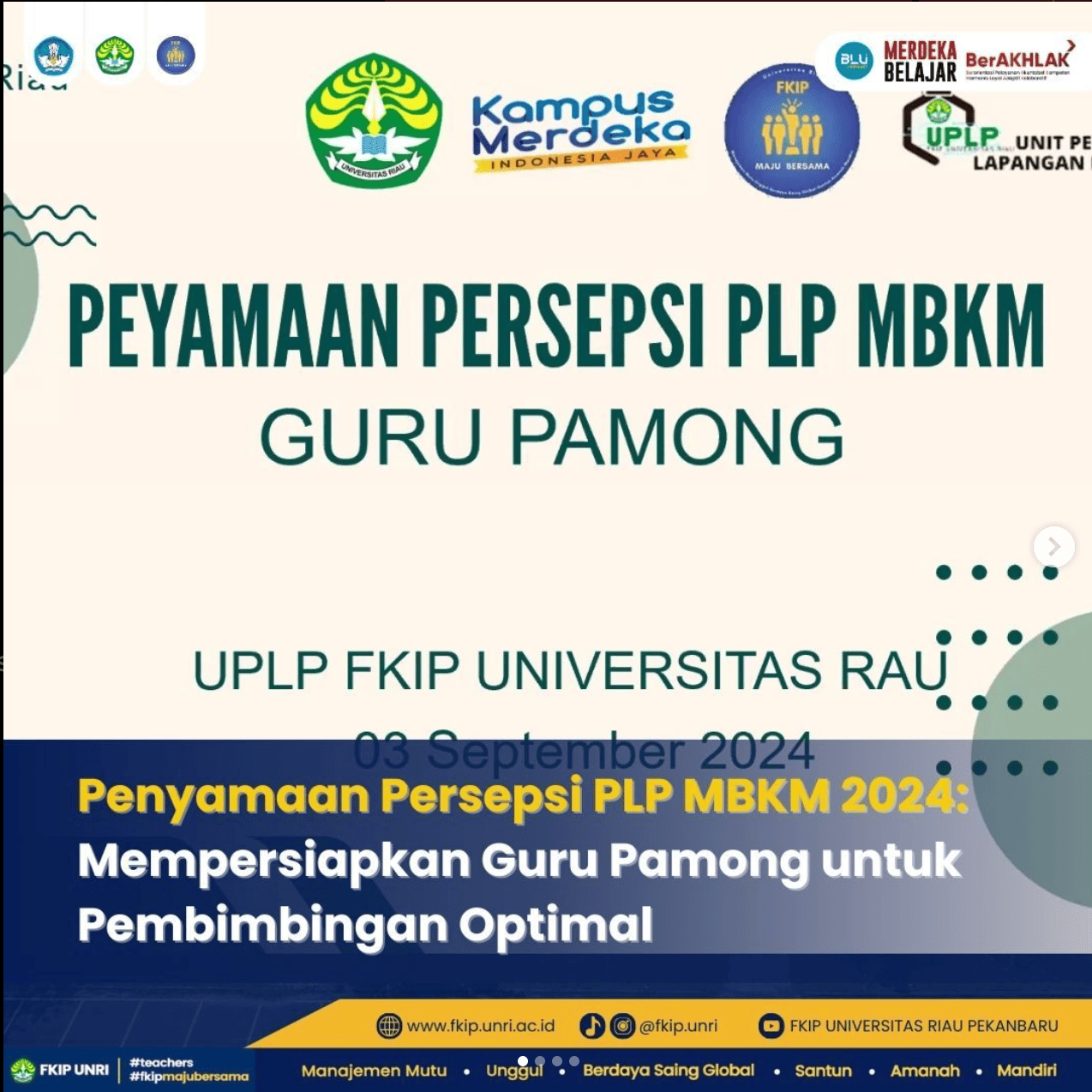 Penyamaan Persepsi PLP MBKM 2024: Mempersiapkan Guru Pamong untuk Pembimbingan Optimal