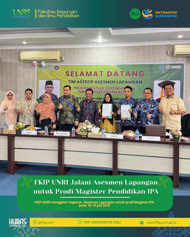 Tingkatkan Mutu, Program Studi Magister Pendidikan IPA FKIP UNRI Jalani Asesmen Lapangan LAMDIK
