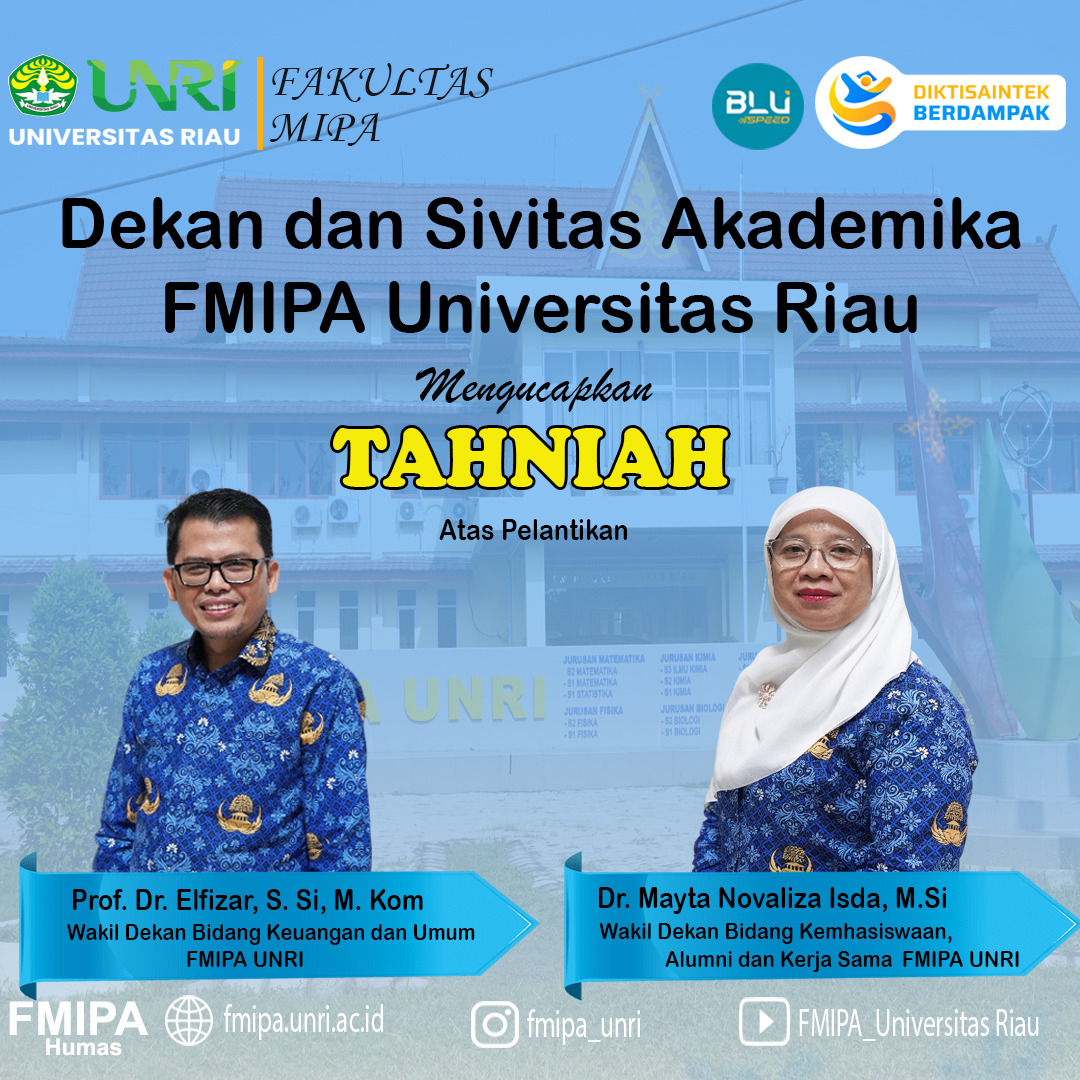 Pelantikan Ulang Nama Jabatan Wakil Dekan di FMIPA UNRI