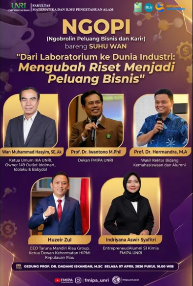 FMIPA UNRI hadir di acara NGOPI (Ngobrolin Peluang Bisnis dan Karir)