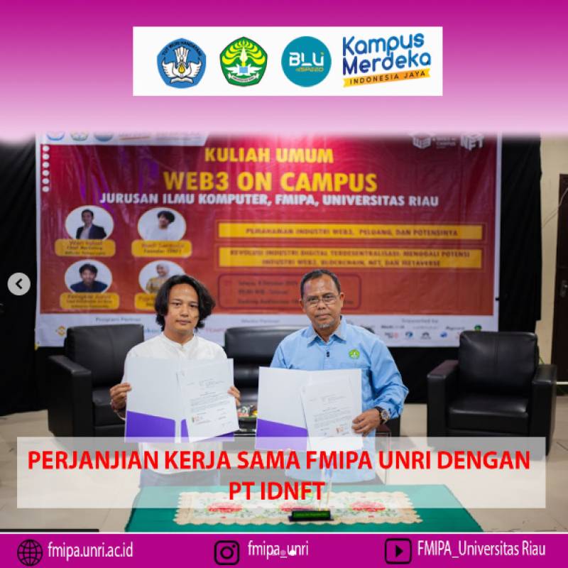 Kuliah Umum WEB3 ON CAMPUS jurusan Ilmu Komputer FMIPA UNRI