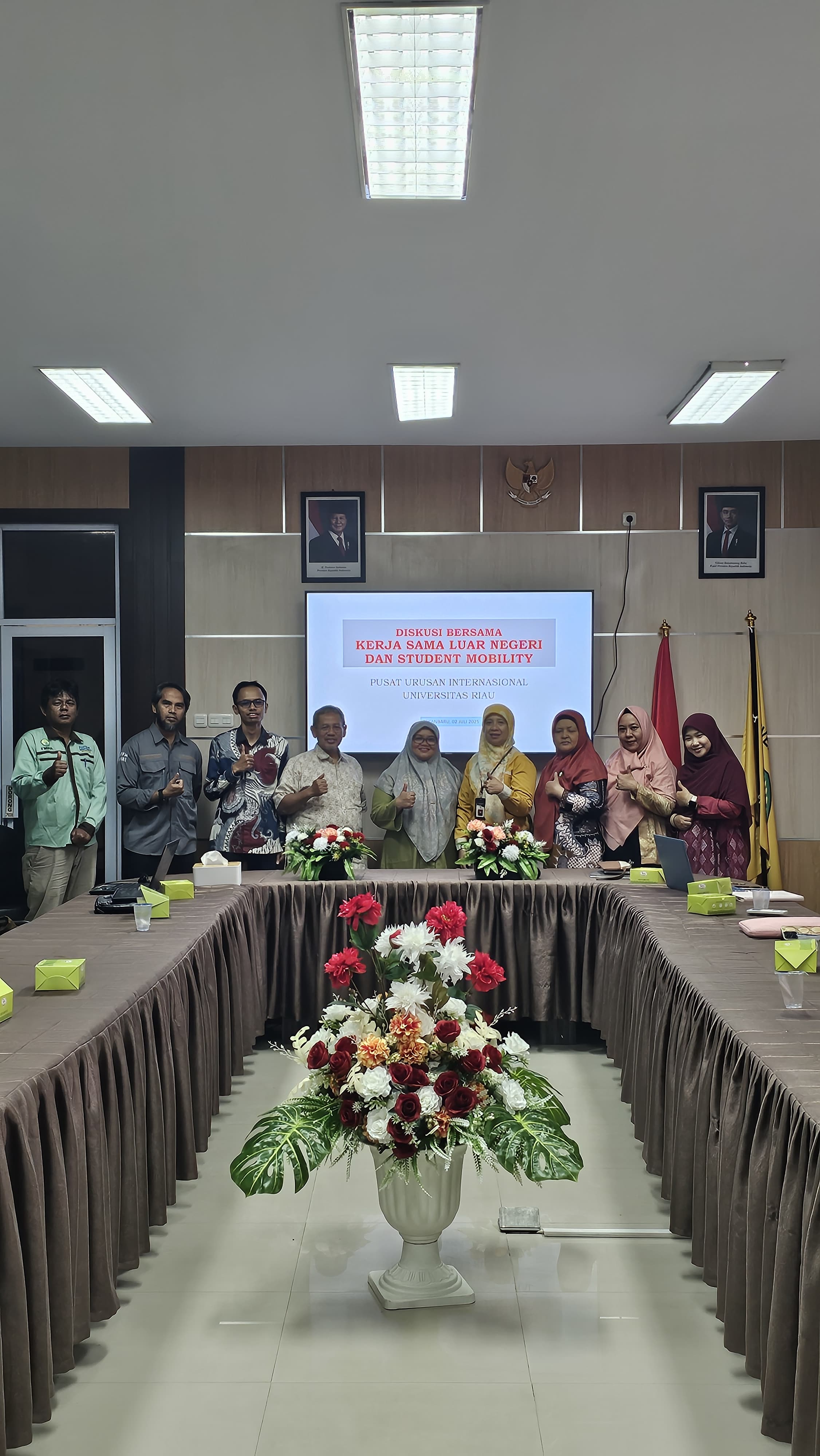 Diskusi Kolaboratif mengenai Kerja Sama Internasional dan Mobilitas Mahasiswa antara FMIPA dan PUI