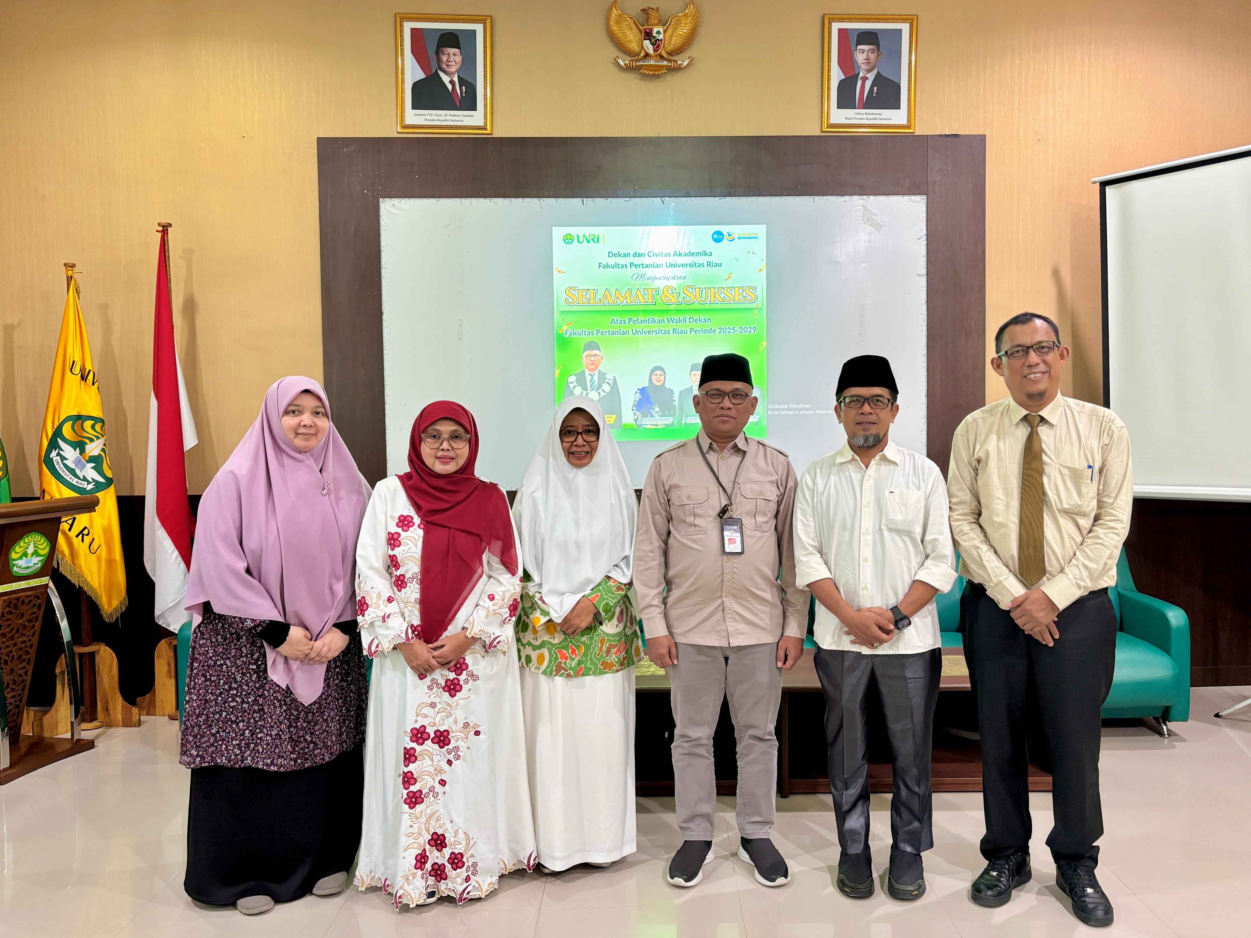 Pisah Sambut Wakil Dekan Fakultas Pertanian Universitas Riau