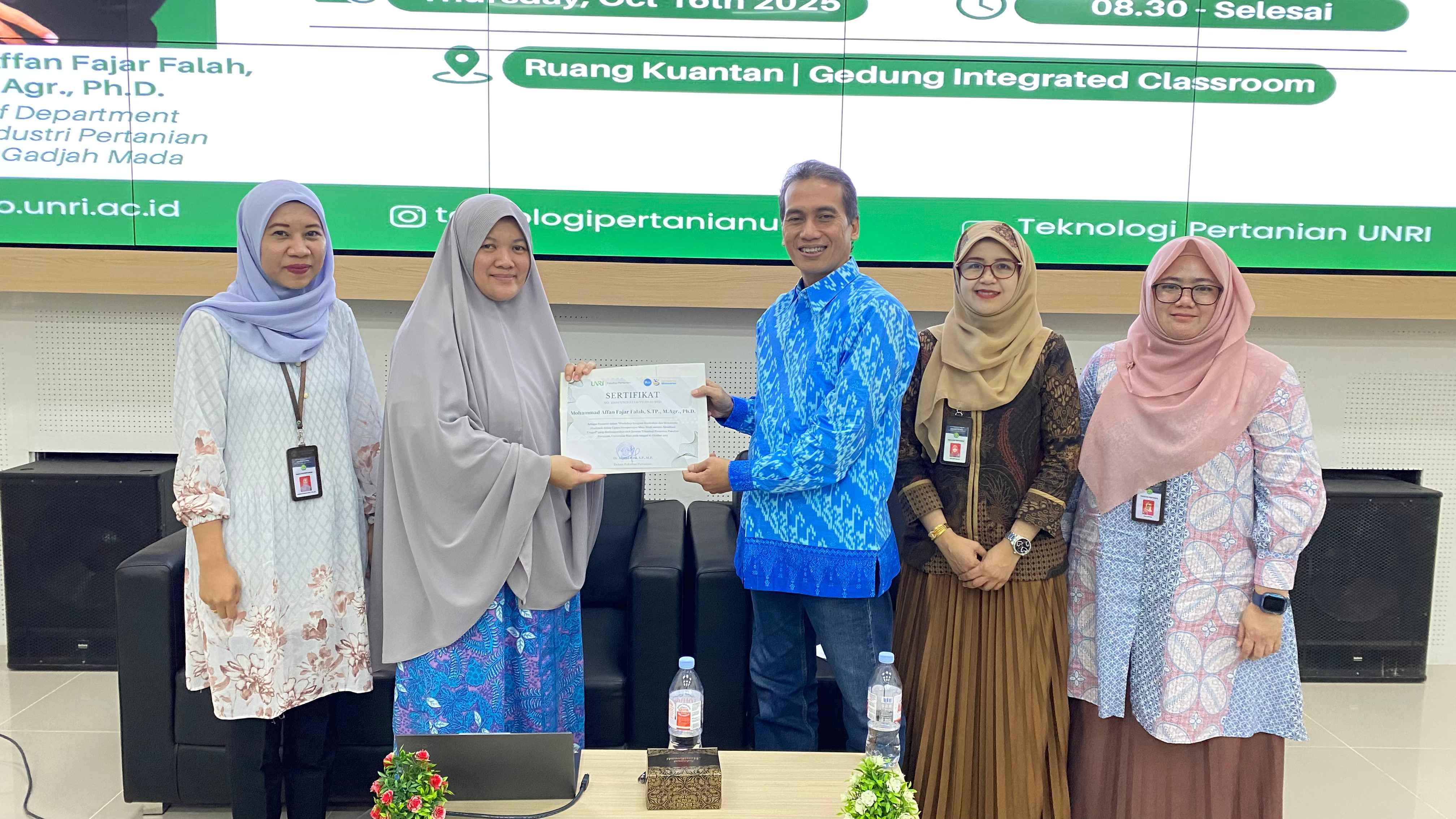 Workshop Integrasi Kurikulum dan Mekanisme Akademik Digelar oleh Jurusan Teknologi Pertanian FP UNRI