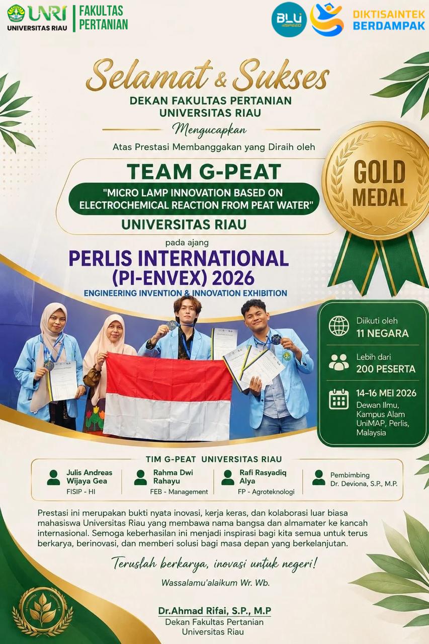 Selamat & Sukses untuk TEAM G-PEAT Universitas Riau