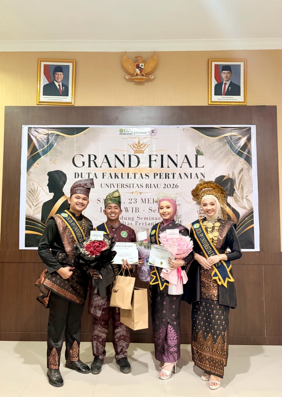 Rahmat Aldilah dan Haura Dalilah Terpilih sebagai Duta I Fakultas Pertanian Universitas Riau 2026