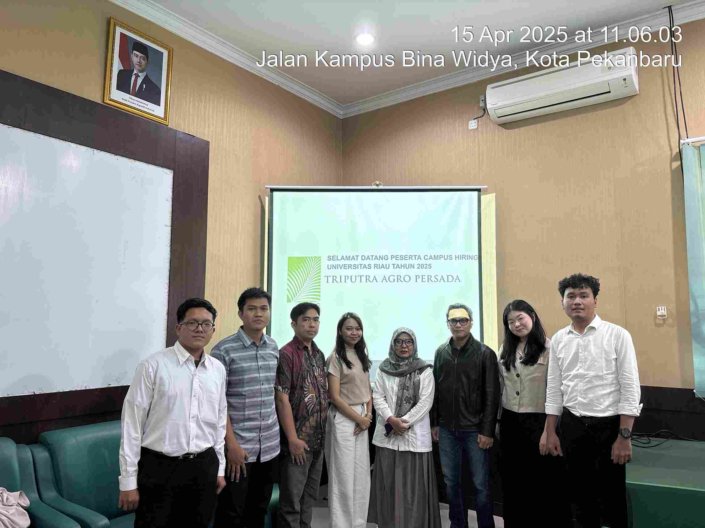 Campus Hiring dan kerjasama Triputra Agro Persada dengan Fakultas Pertanian Universitas Riau