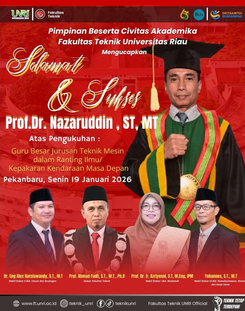 Selamat dan Tahniah atas Pengukuhan Prof. Dr. Nazaruddin, S.T., M.T