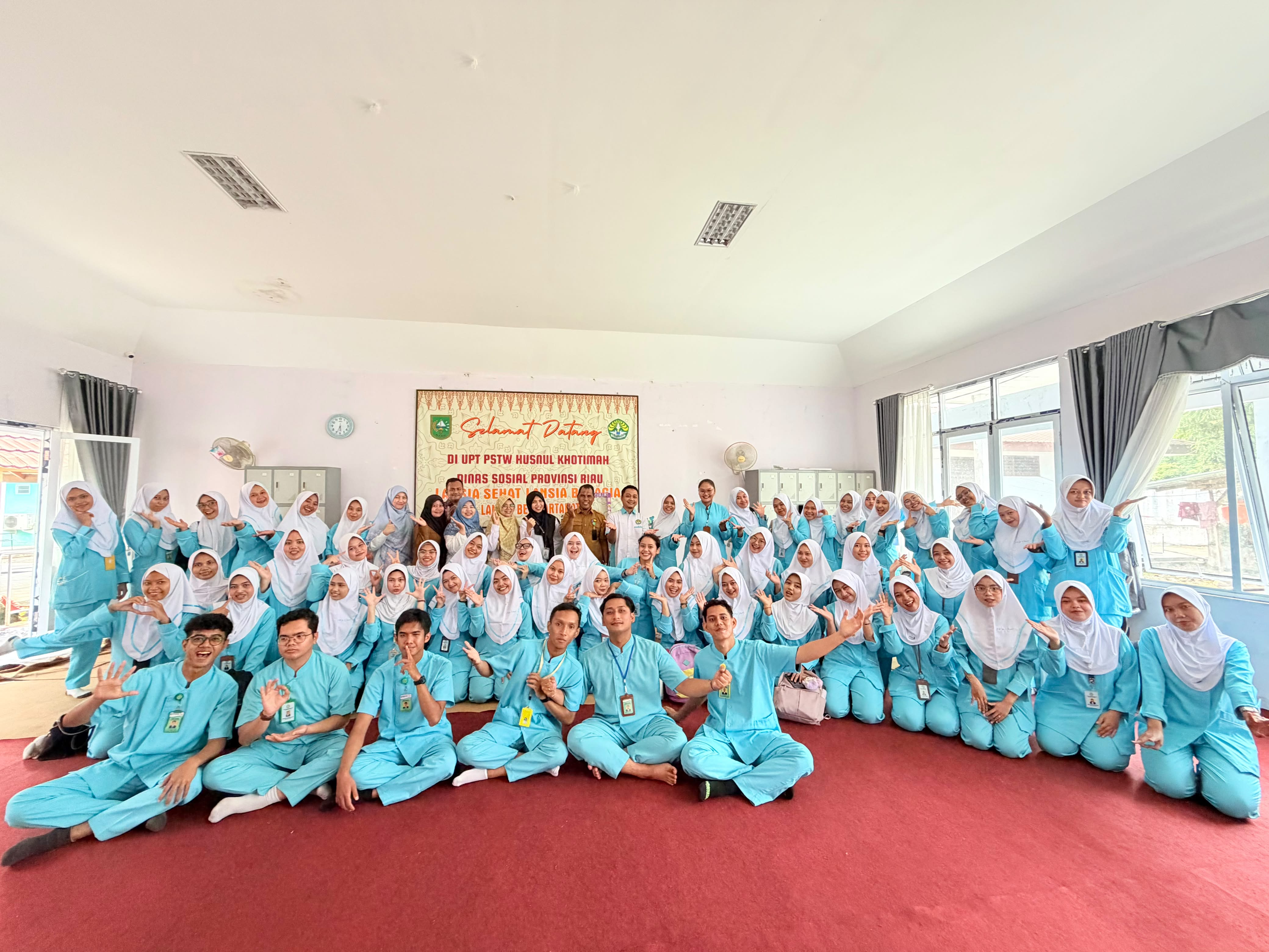 FKp UNRI Serah Terimakan 54 Mahasiswa Praktik Profesi Keperawatan Gerontik di PSTW Husnul Khatimah