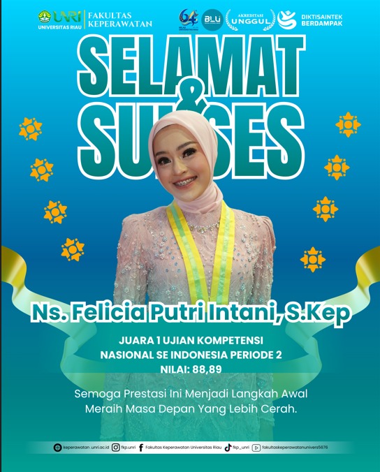 Empat Peserta Profesi Ners FKp UNRI Raih Penghargaan Peserta Terbaik Uji Kompetensi Nasional Periode 2 Tahun 2026