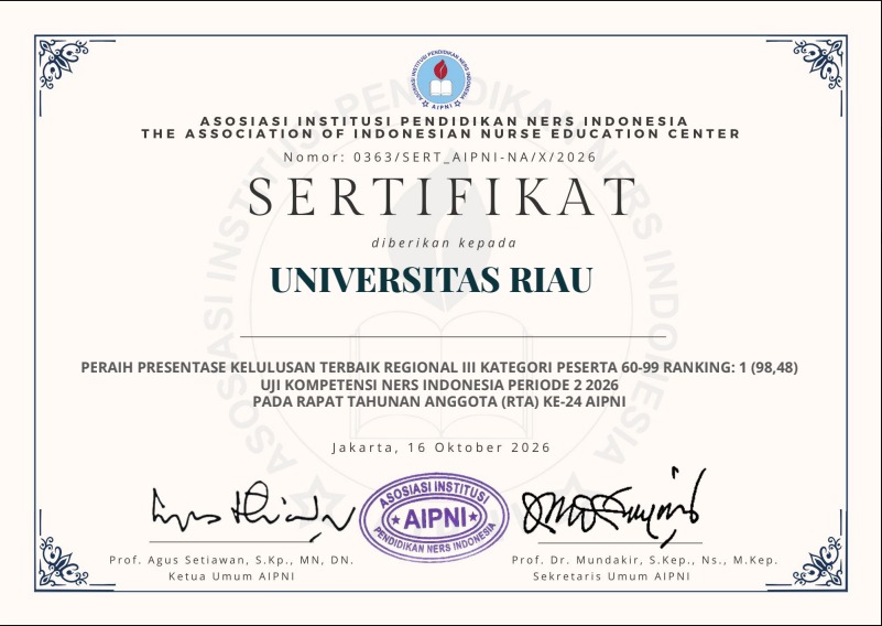 Fakultas Keperawatan Universitas Riau Raih Juara I UKOM Regional 3 dalam Rangkaian RTA AIPNI 2026