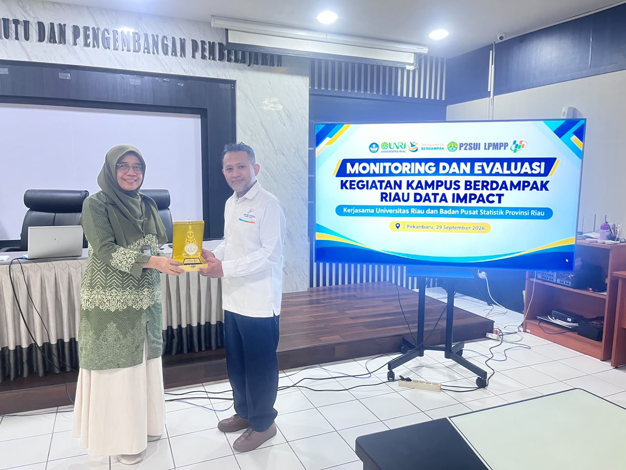 P2SUI LPMPP Universitas Riau Gelar Monitoring dan Evaluasi Program Kampus Berdampak Bersama Mitra