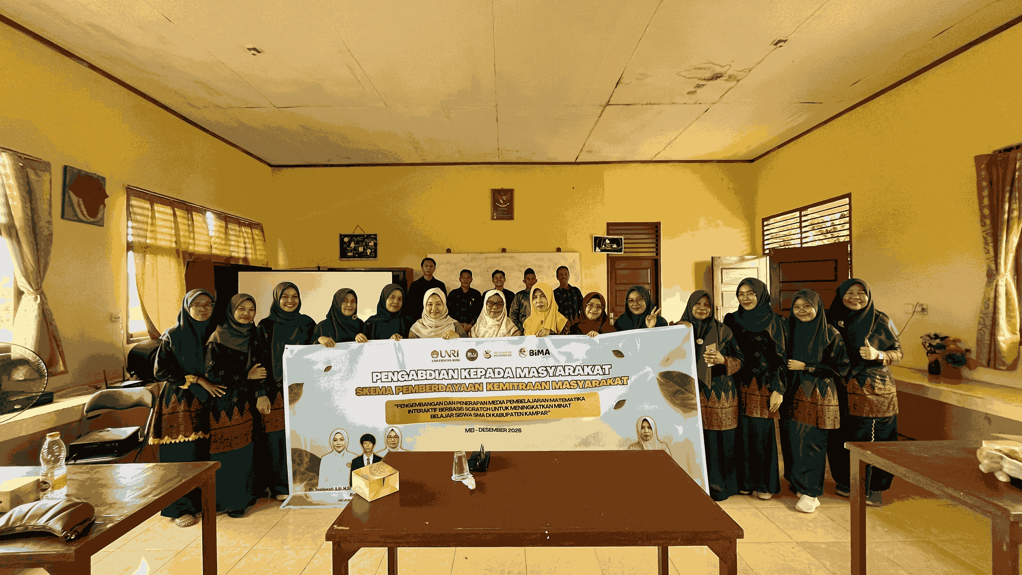 Dosen Jurusan Matematika Fmipa Universitas Riau dan MGMP Kab. Kampar Perkuat Pembelajaran Berbasis Digital