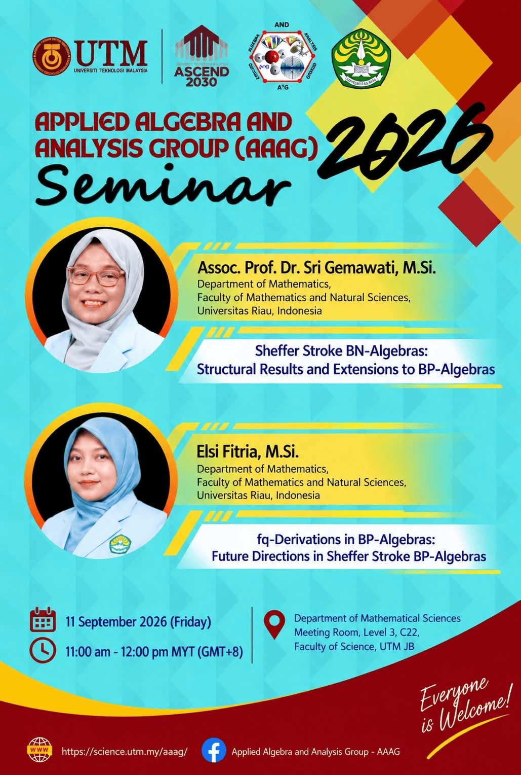 📢  AAAG SEMINAR 2026