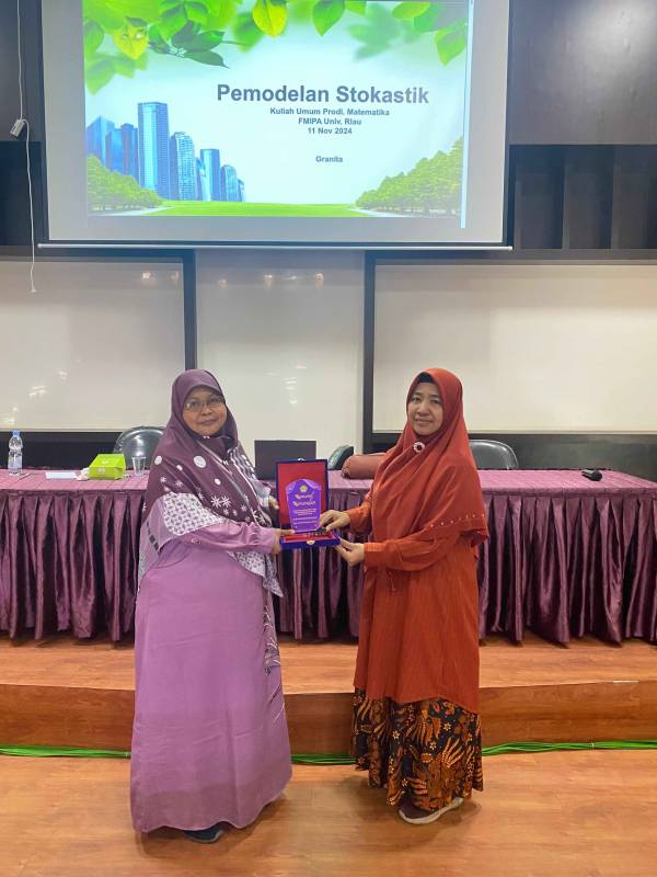 Prodi S2 Matematika Gelar Kuliah Umum Bertemakan Pemodelan Stokastik dalam Menghadapi Ketidakpastian di Kehidupan Nyata