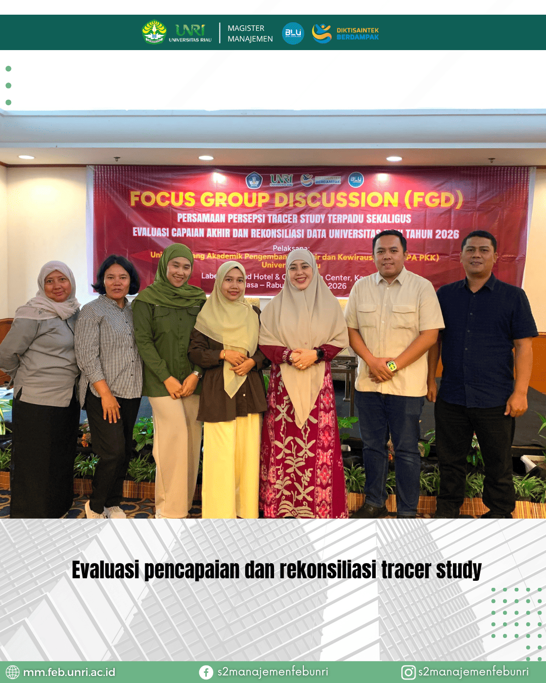 Pentingnya Tracer Study Bagi Magister Manajemen FEB UNRI