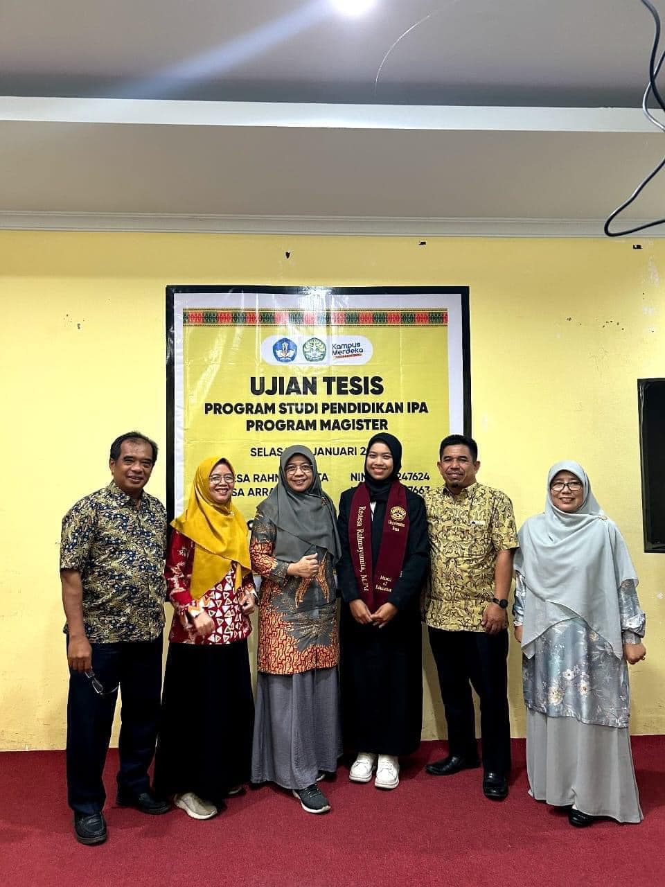 Selamat Kepada lulusan terbaik S2 Pendidikan IPA UNRI