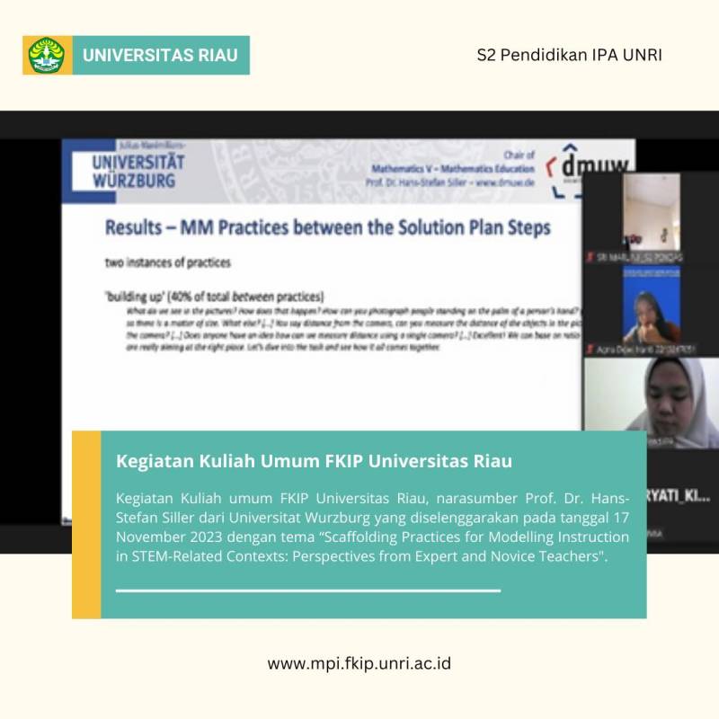 Kegiatan Kuliah Umum FKIP Universitas Riau