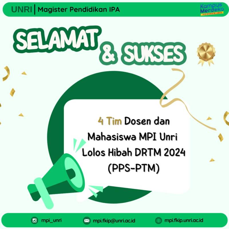 Selamat dan Sukses 3 Tim MPI LOLOS Hibah DRTPM 2024