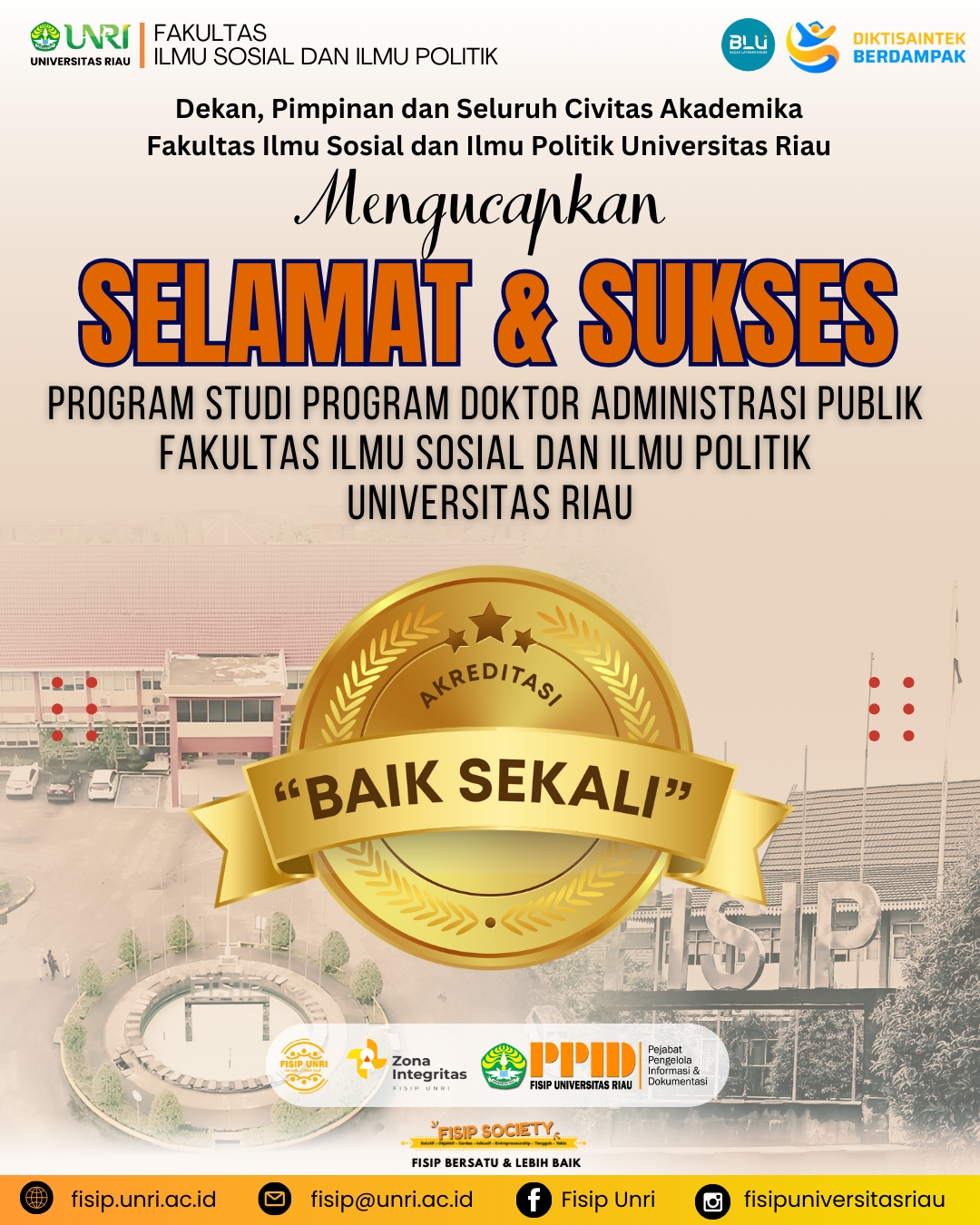SELAMAT & SUKSES Program Studi Doktor Administrasi Publik