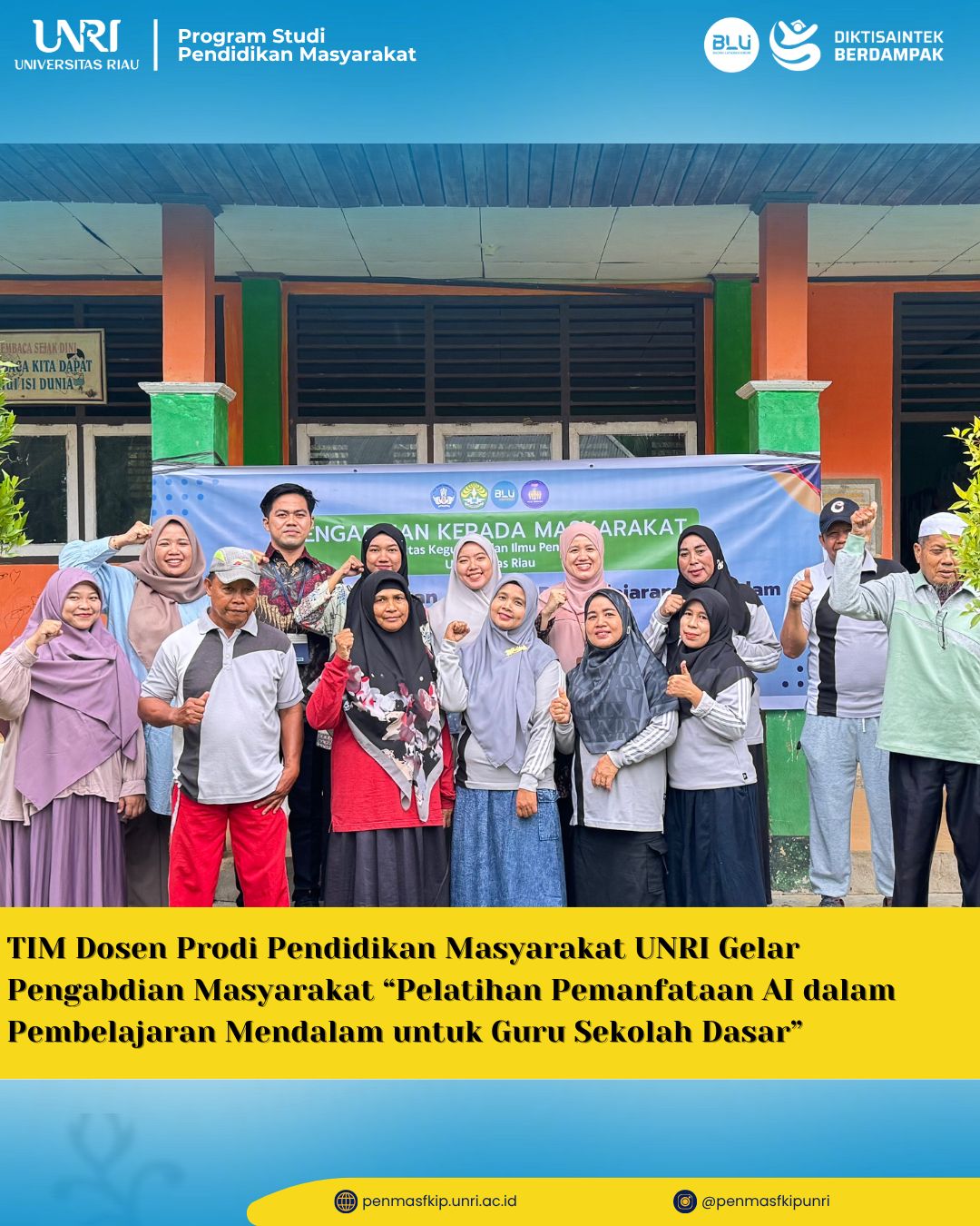 Tim Dosen Penmas UNRI Laksanakan Pengabdian Masyarakat: Berikan Pelatihan Pemanfaatan AI dalam Pembelajaran Mendalam untuk Guru Sekolah Dasar