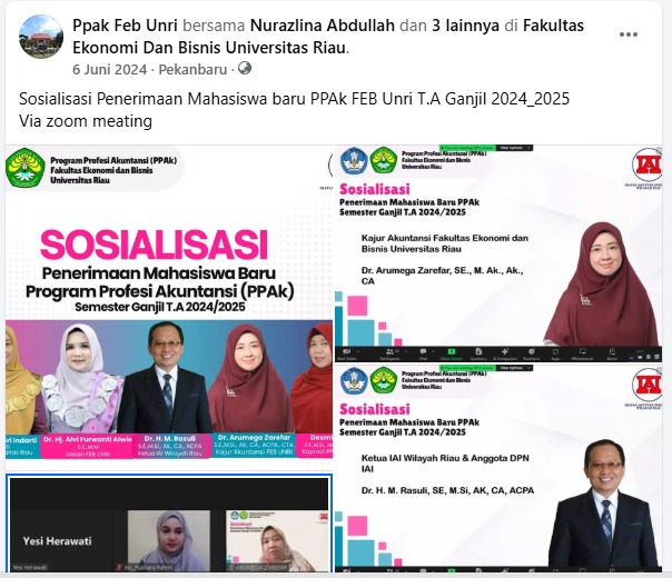 Seminar IAI dan Program Studi Pendidikan Profesi Akuntan dalam rangka Penerimaan Mahasiswa Baru