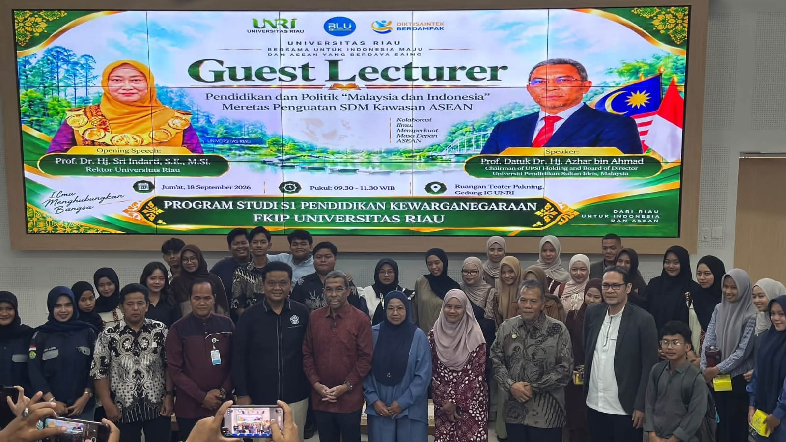 Kuliah Tamu Prodi PPKn FKIP UNRI dan UPSI Malaysia: Pendidikan dan Politik Meretas Penguatan SDM ASEAN