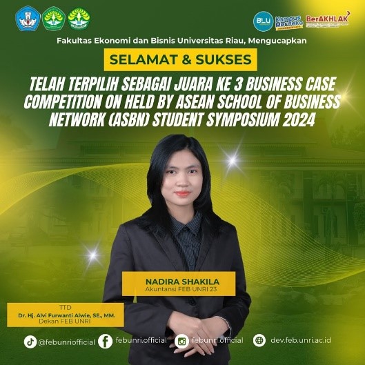 Mahasiswa FEB UNRI Raih Juara 3 Business Case Competition di ASBN Student Symposium 2024