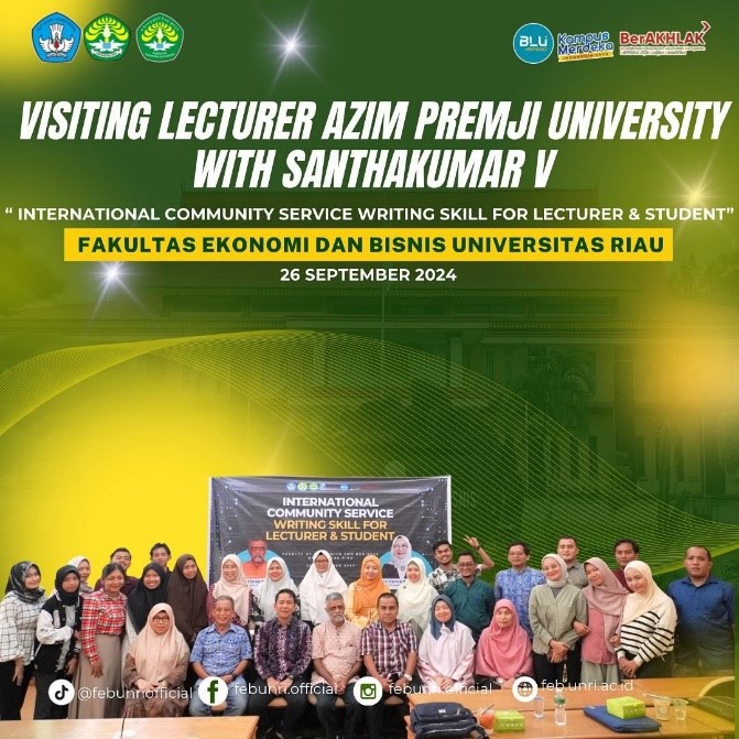 Pengabdian Masyarakat Internasional: Keterampilan Menulis bagi Dosen dan Mahasiswa dengan Dosen Tamu Santhakumar V dari Azim Premji University