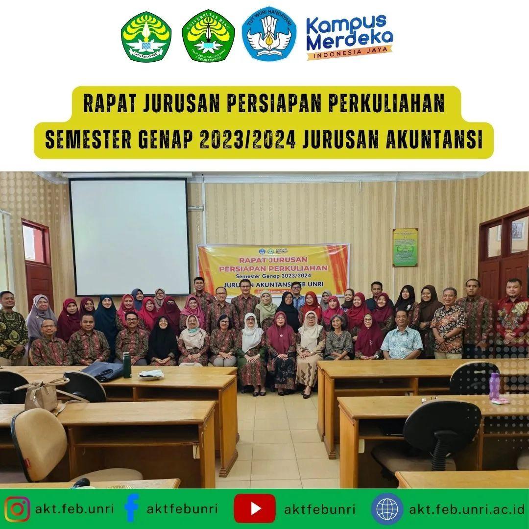 Rapat jurusan persiapan perkuliahan semester genap 2023/2024