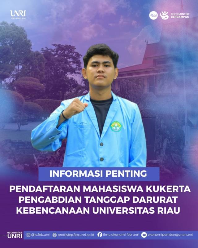 PENDAFTARAN MAHASISWA KUKERTA PENGABDIAN TANGAP DARURAT KEBENCANAN UNIVERSITAS RIAU