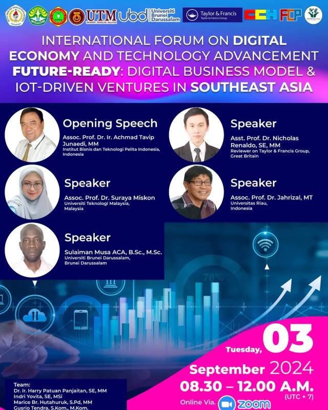 Internasional Forum on Digital Economy and Technology Advancement Future-Ready: Digital Business Model & IOT-Driven Ventures in Southeast Asia