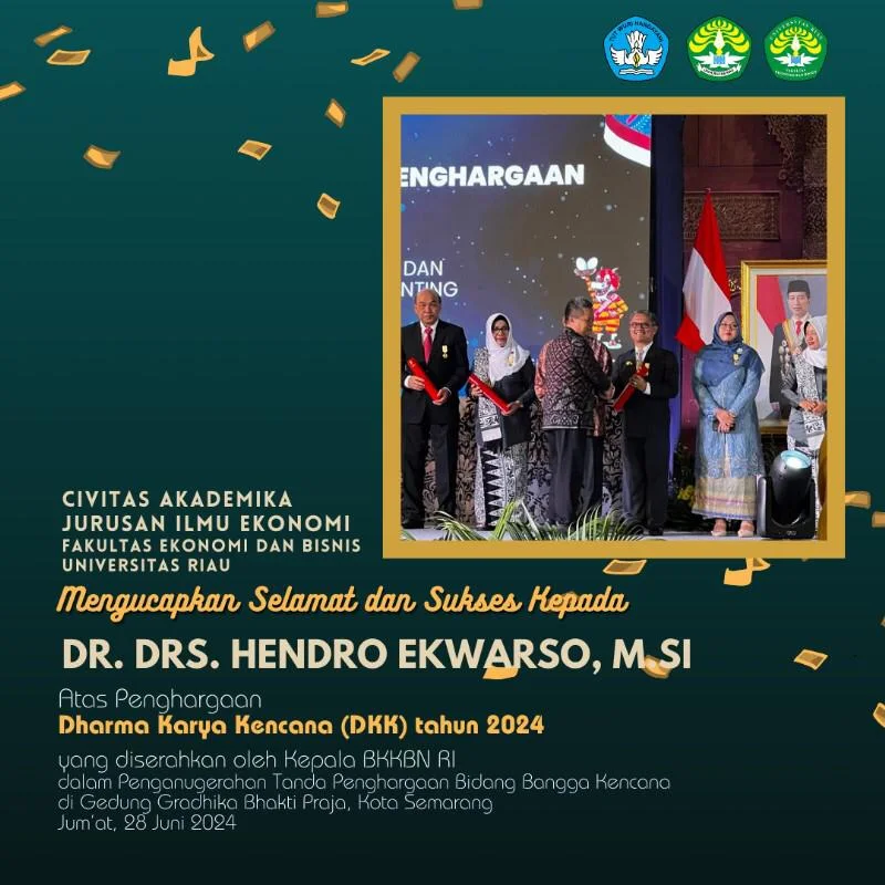 DR. DRS. HENDRO EKWARSO, M.SI. RAIH PENGHARGAAN DHARMA KARYA KENCANA (DKK) TAHUN 2024