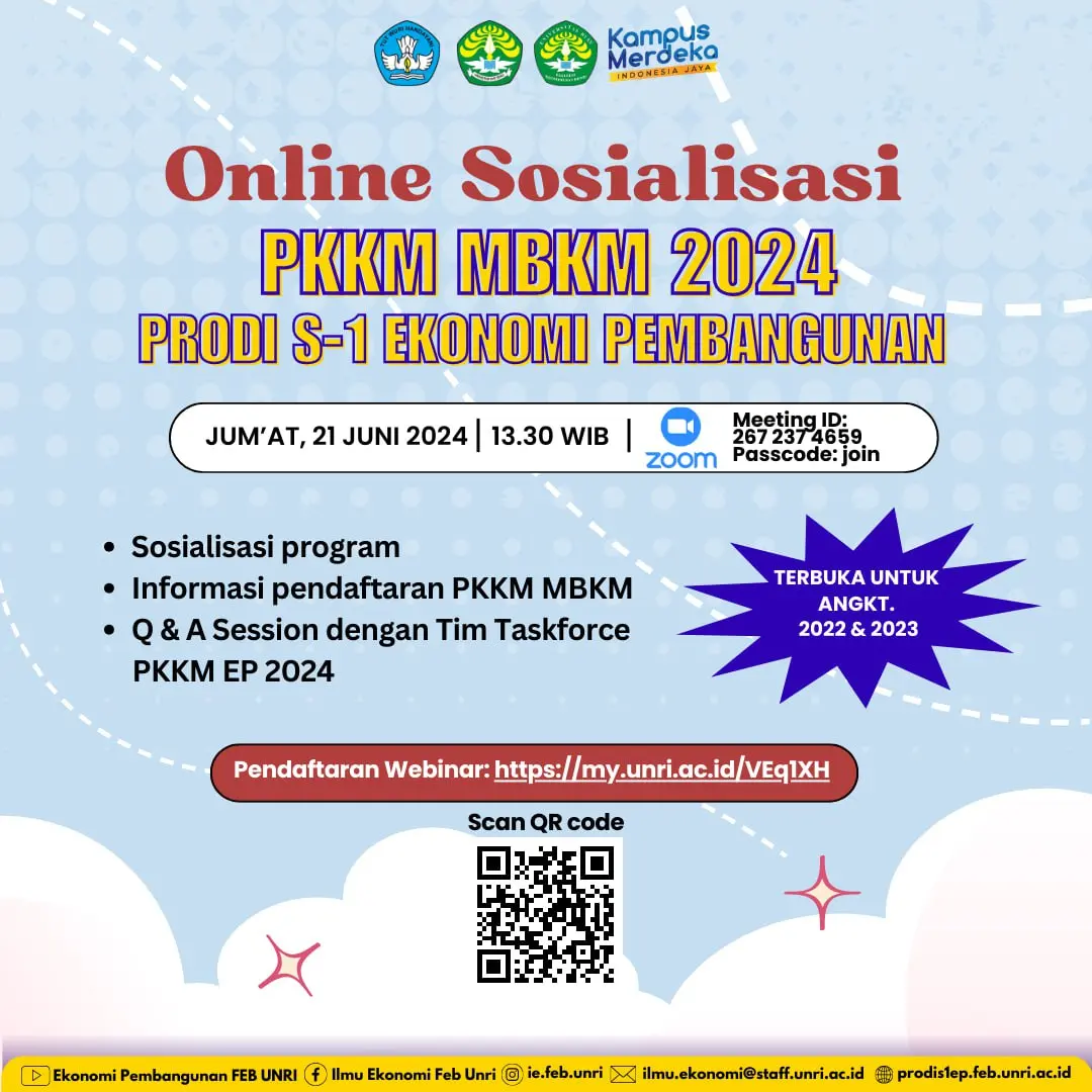 SOSIALISASI MBKM DENGAN INSENTIF HIBAH PKKM PRODI S-1 EKONOMI PEMBANGUNAN TAHUN 2024