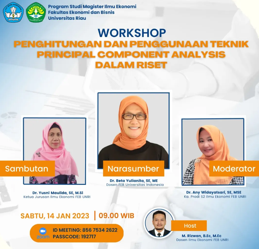 Workshop Principal Component Analysis dalam Riset – Program Studi Magister Ilmu Ekonomi FEB UNRI