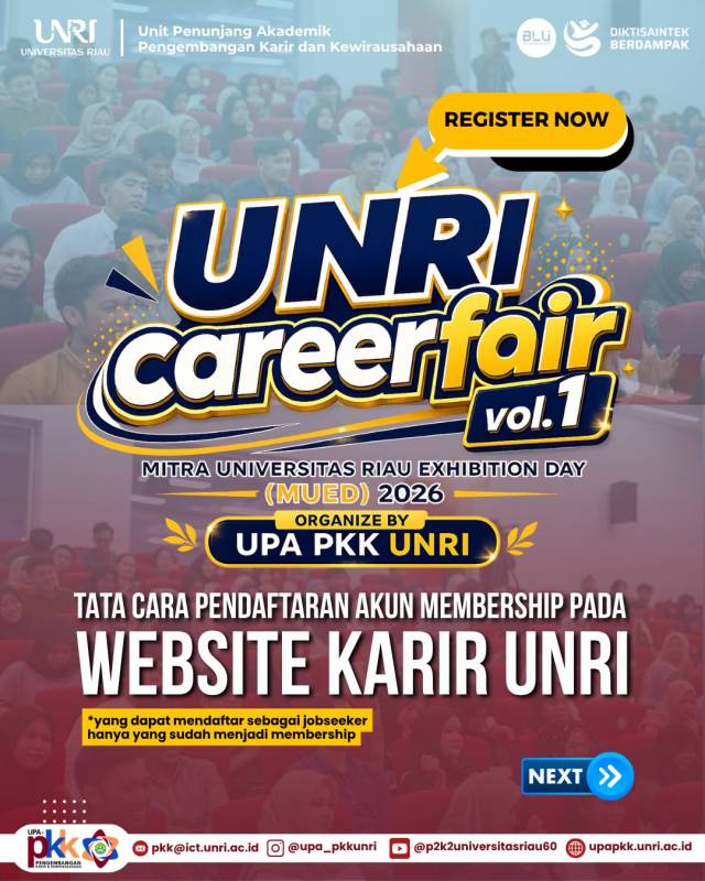Sudah Jadi Membership Karir UNRI? Daftar Sekarang untuk Ikuti MUED 2026