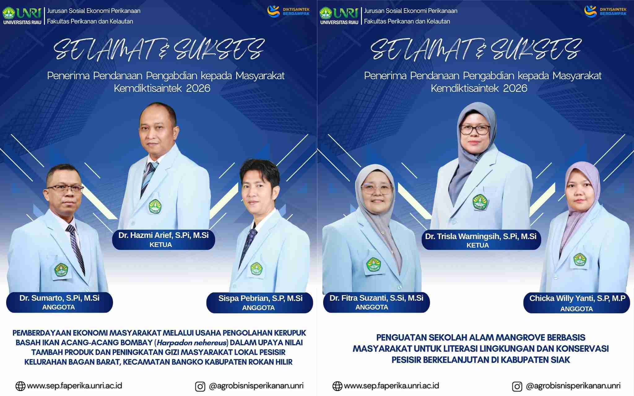 Selamat dan Sukses Kepada Dosen Penerima Pendanaan Pengabdian Masyarakat DPPM Kemdiktisaintek 2026