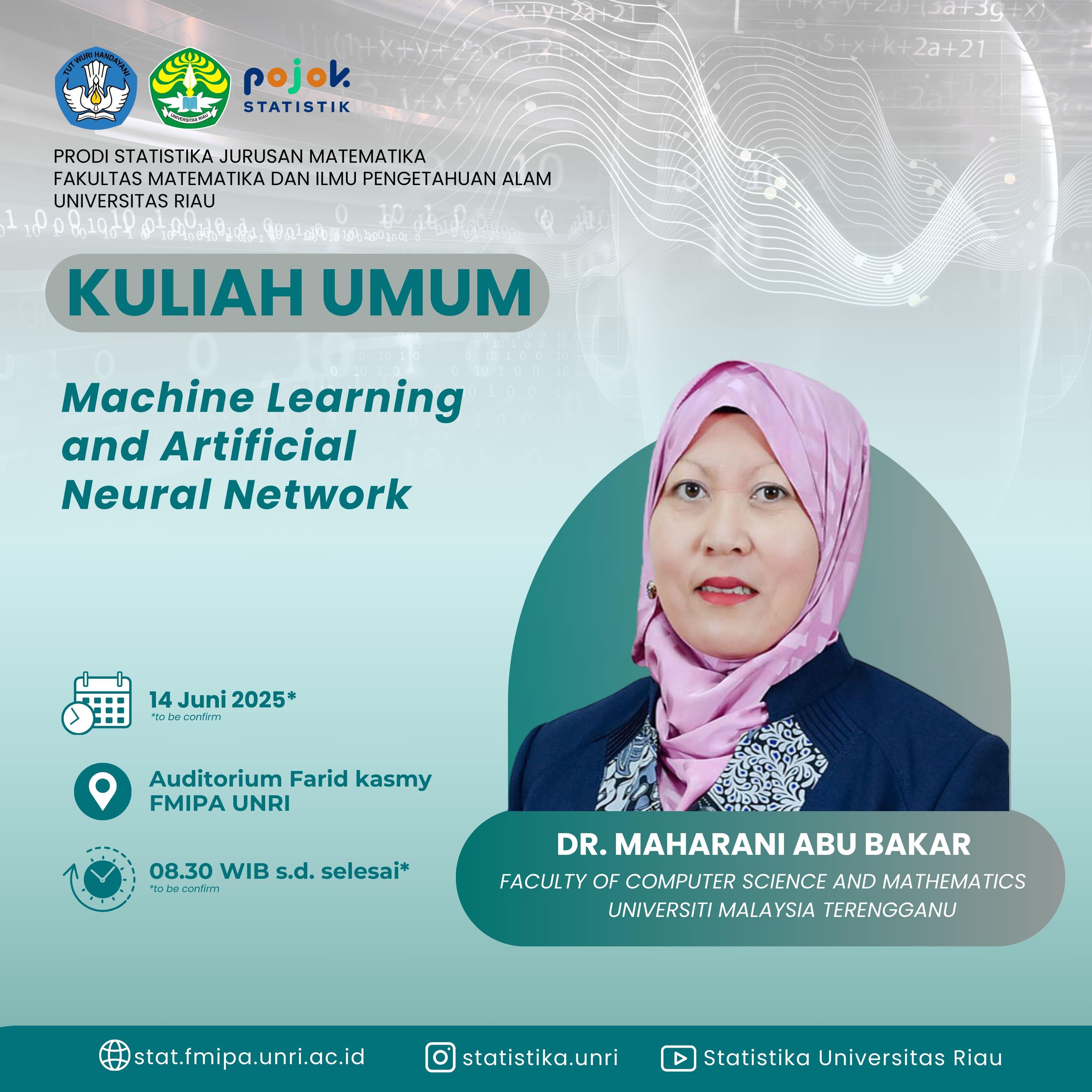 Coming Soon: Kuliah Umum Machine Learning & Artificial Neural Network